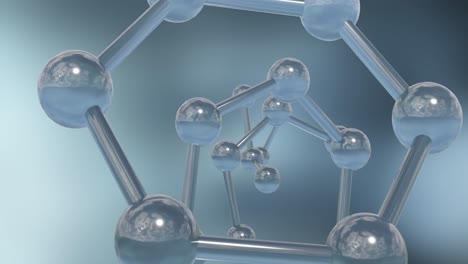 Animation-Von-3D-Mikromolekülen-Auf-Grauem-Hintergrund