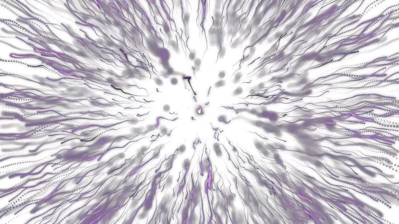 ⁇ 색 바탕에 폭발하는 분홍색 불꽃놀이의 애니메이션