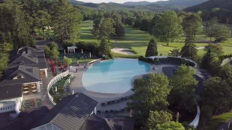 greenbrier resort drone circling pool west virginia