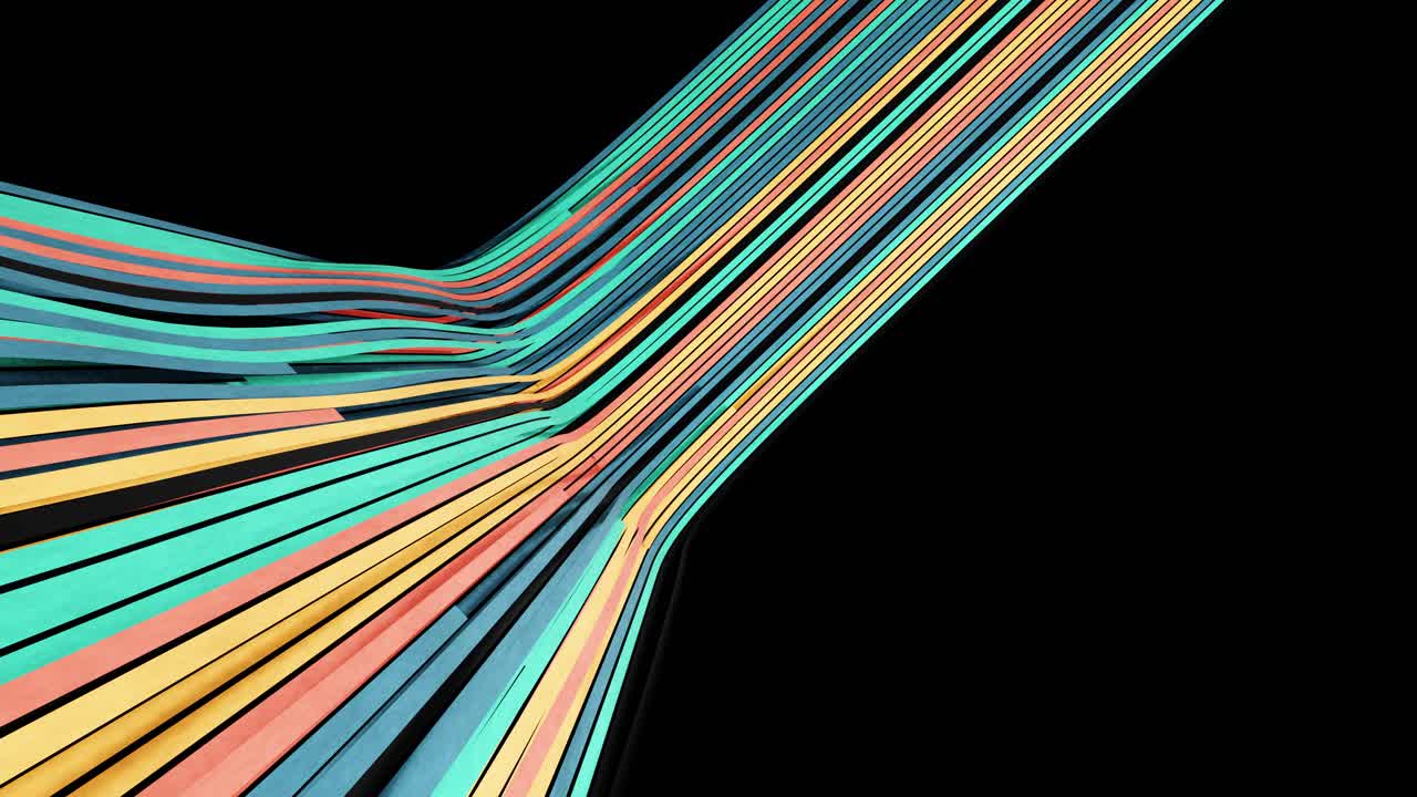 Dynamischer digitaler Strom aus farbigen abstrakten Linien