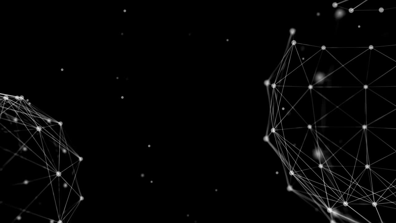 conectado con líneas de nodo hexágono abstracto bucle de superficie geométrica