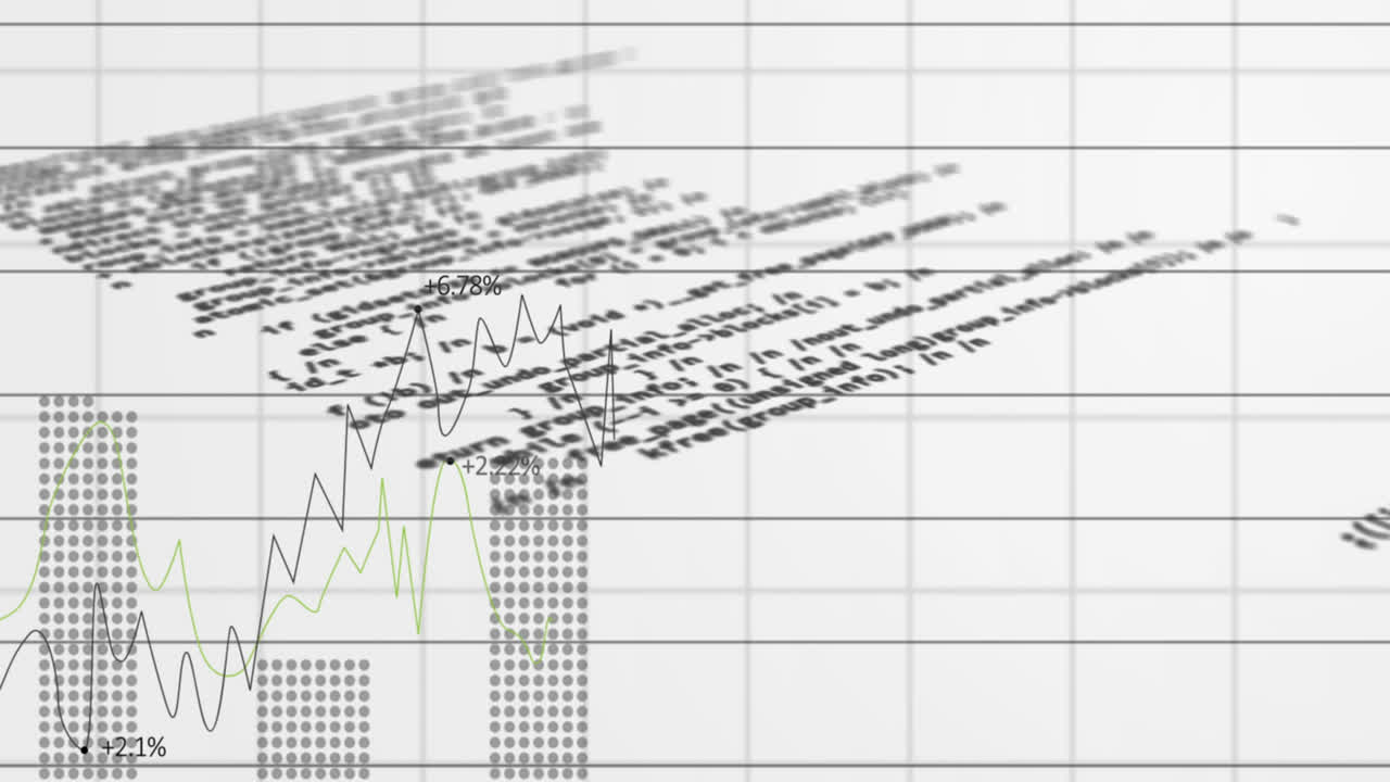 animación del procesamiento de datos financieros