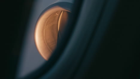 jet engine while aircraft is performing banking turn.