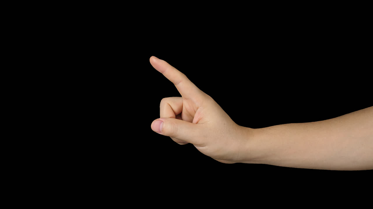 손을 가리키는
