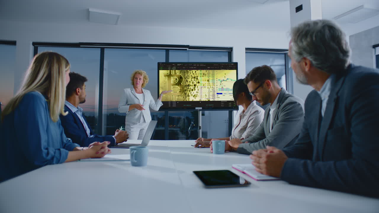 회의실에서 비즈니스 프레젠테이션