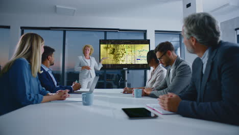 business presentation in a conference room