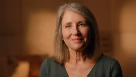 portrait of a smiling mature woman