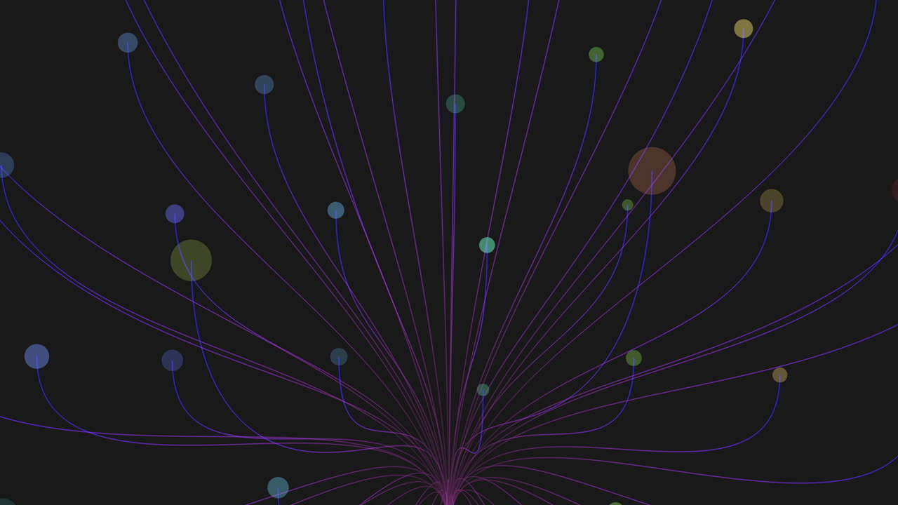 Vibrant tree with varied colorful branches and leaves set against a stark black backdrop, creating a striking contrast and dynamic visual impact