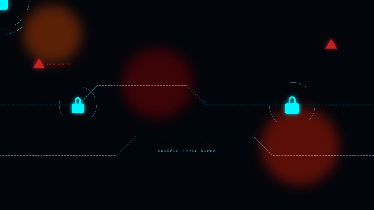 Digital Cybersecurity Interface with Secured Nodes and Threat Detection