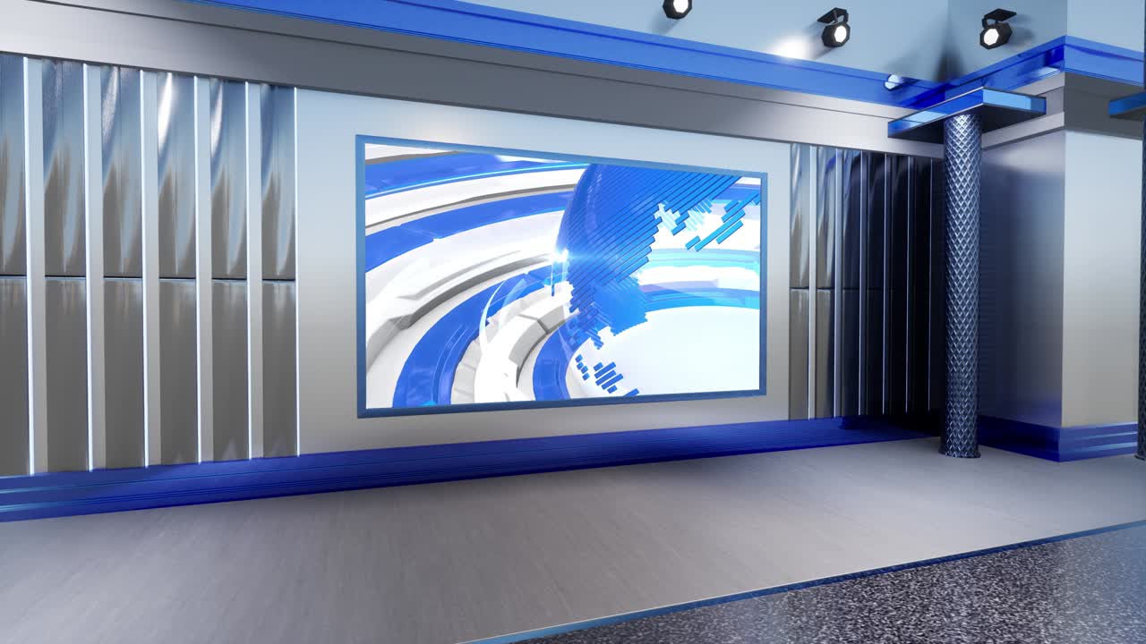 3D 가상 TV 스튜디오 뉴스