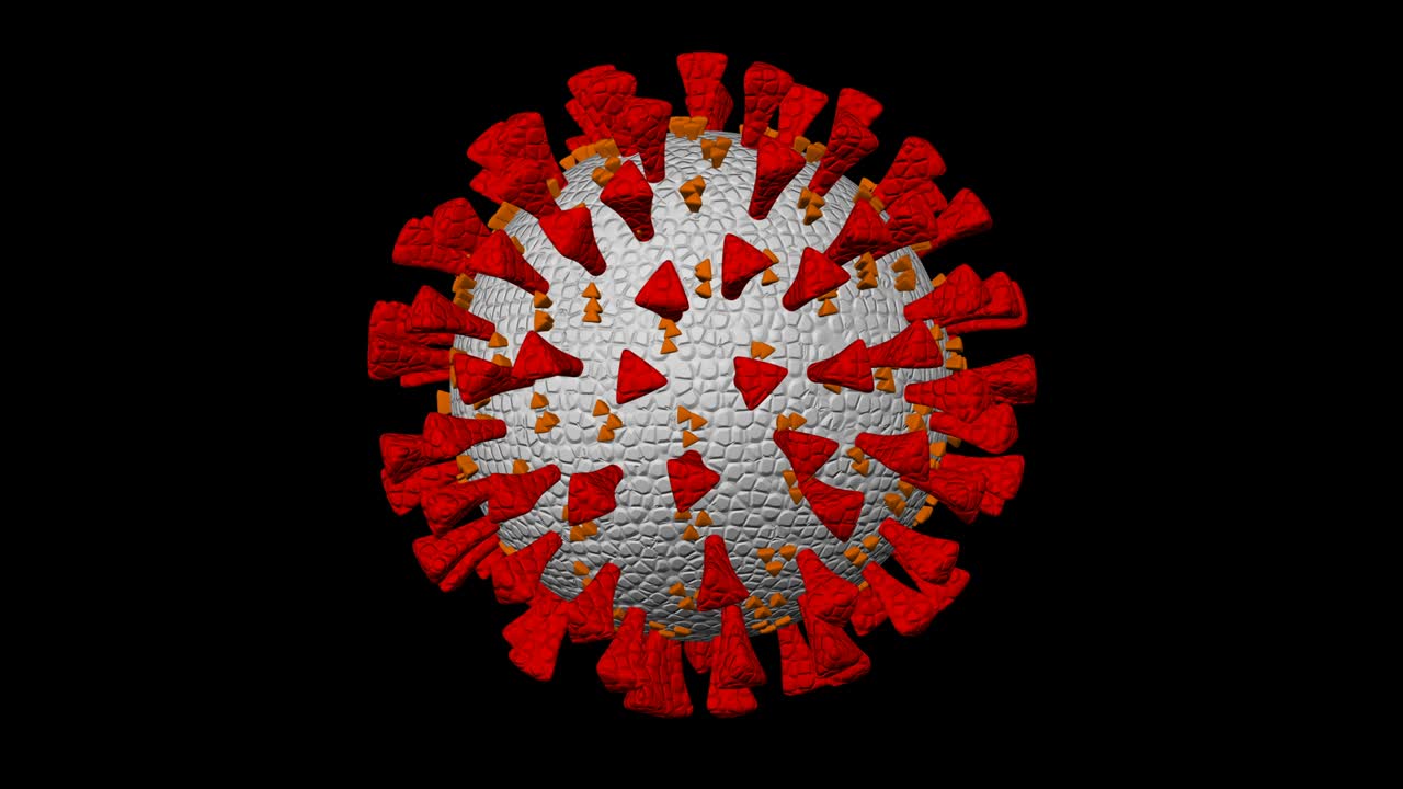 el coronavirus blanco y rojo se dan la vuelta.