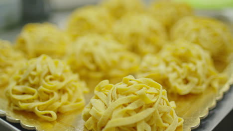 fresh homemade tagliatelle pasta