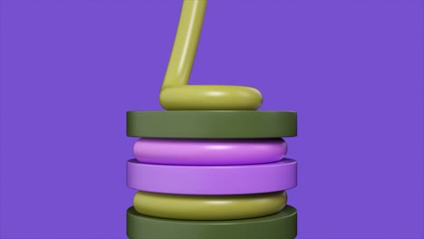 representación 3d abstracta de formas geométricas apiladas en colores pastel