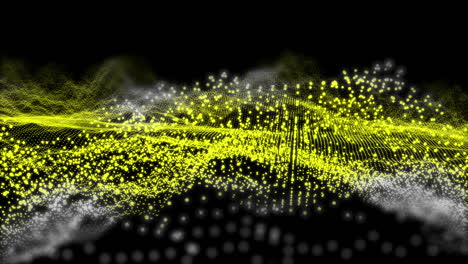 yellow waveform 3d motion graphic