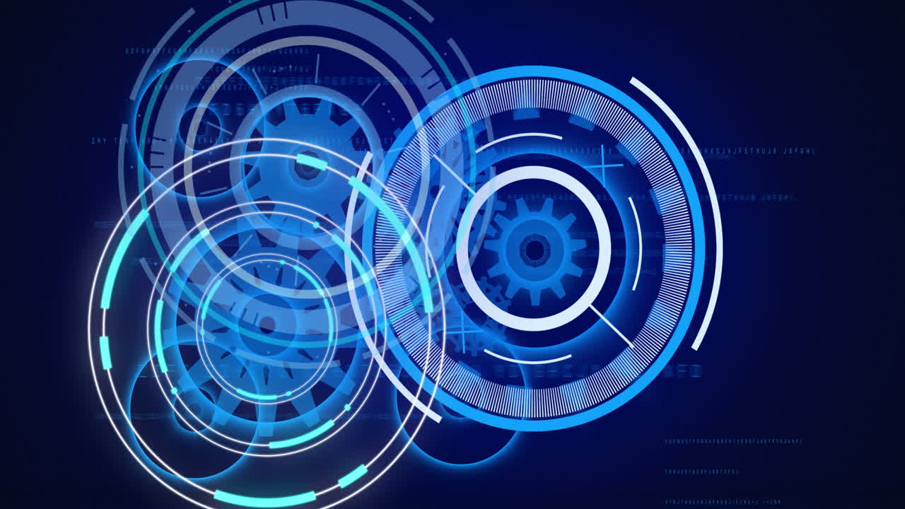 Animation of scopes scanning and data processing over digital screen
