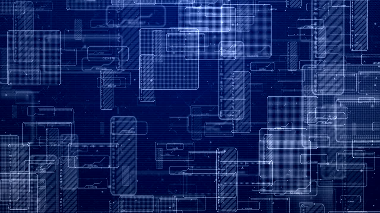 el fondo de los cuadrados de tecnología digital azul.