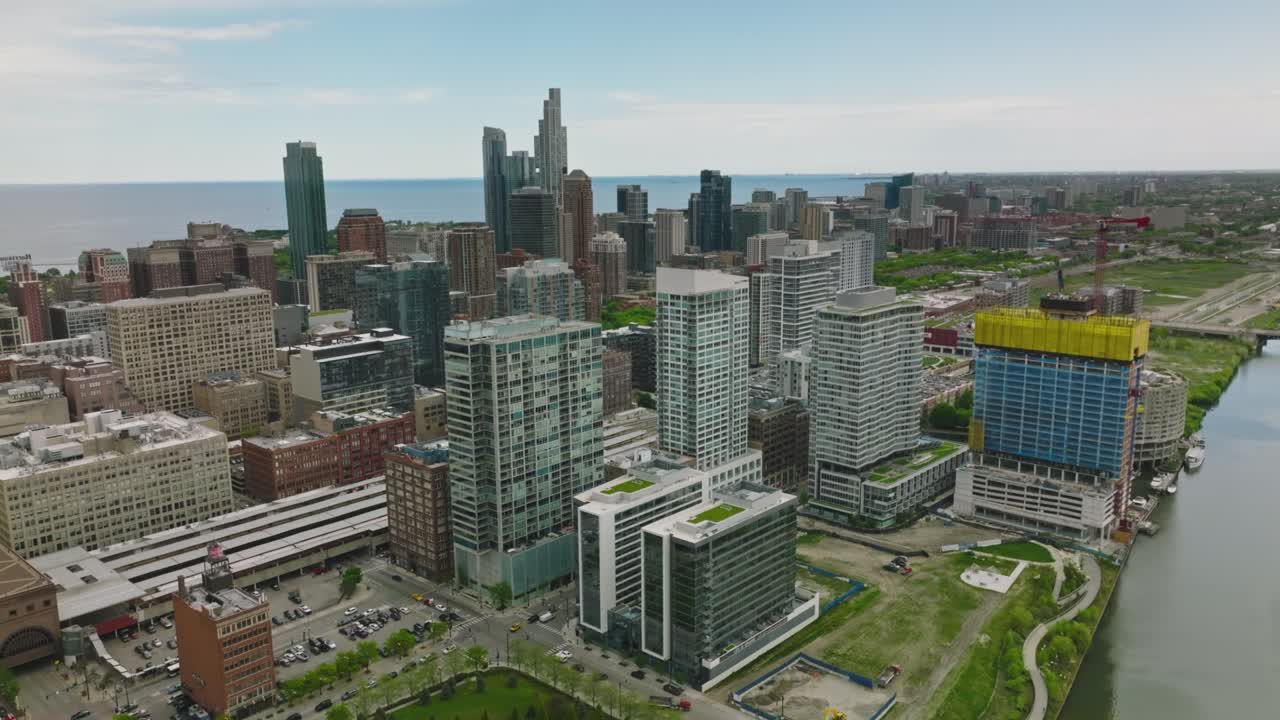 Beautiful Chicago downtown skyline background