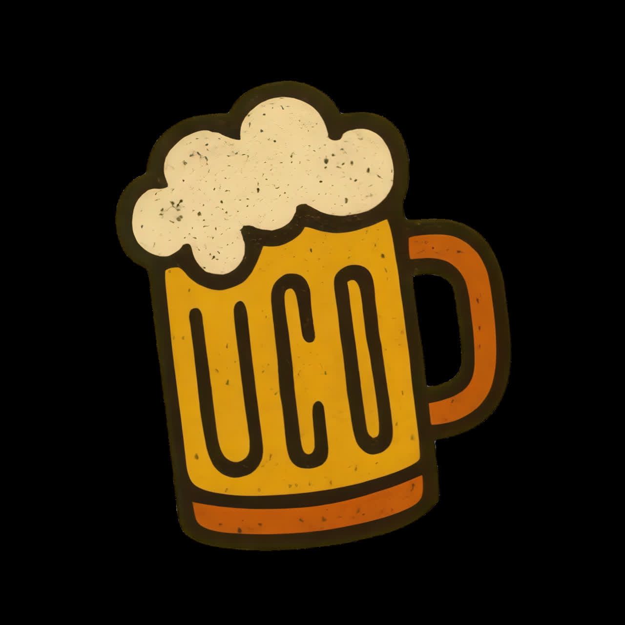 Cartoon beer mug illustration animation isolated asset, transparent 4K video, alpha channel, ProRes