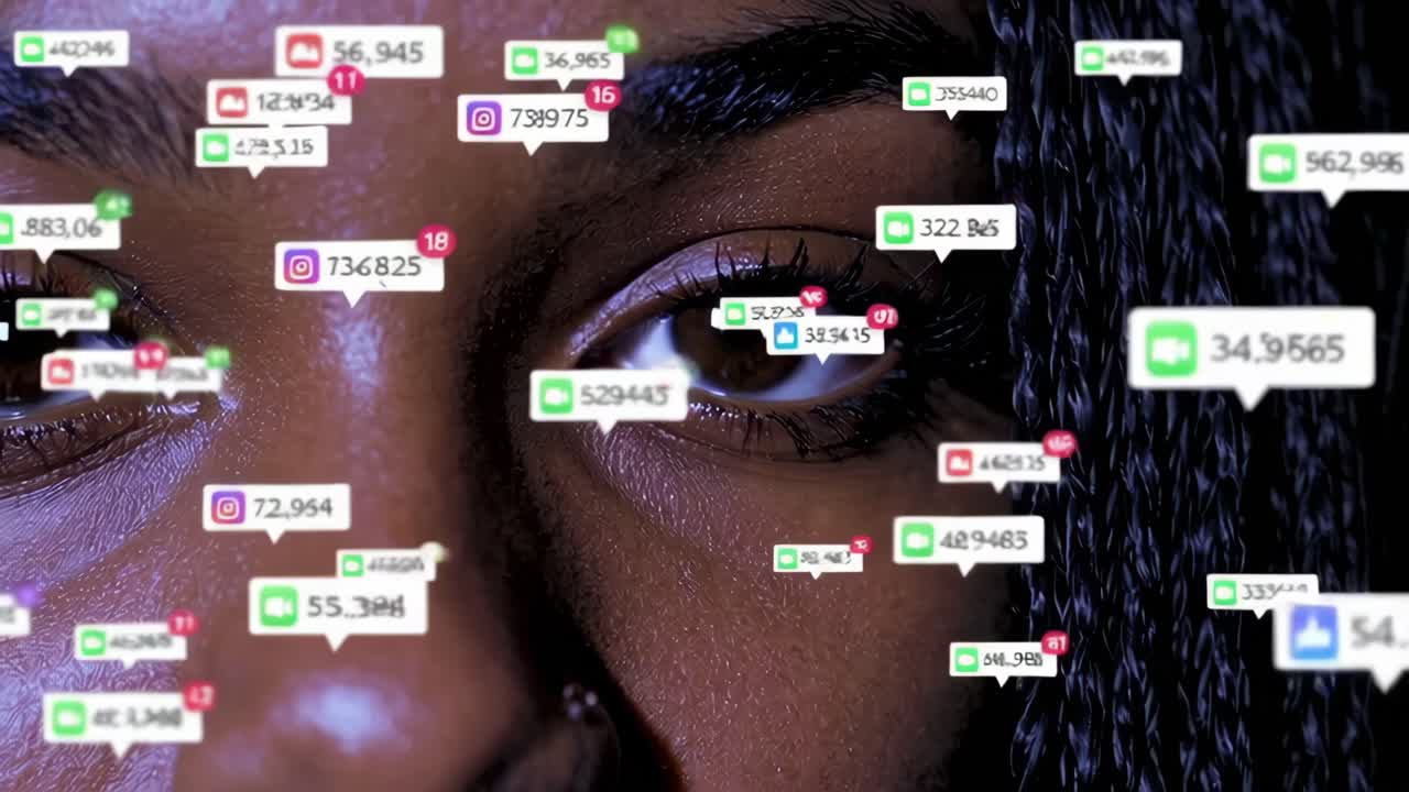 participación en las redes sociales en una cara