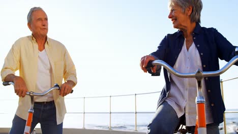 Pareja-De-Ancianos-Interactuando-Entre-Sí-En-El-Paseo-Marítimo-4k