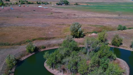 pond below the flatirons