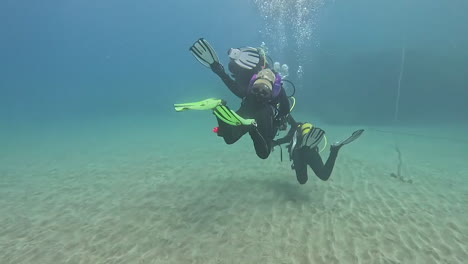 two divers underwater