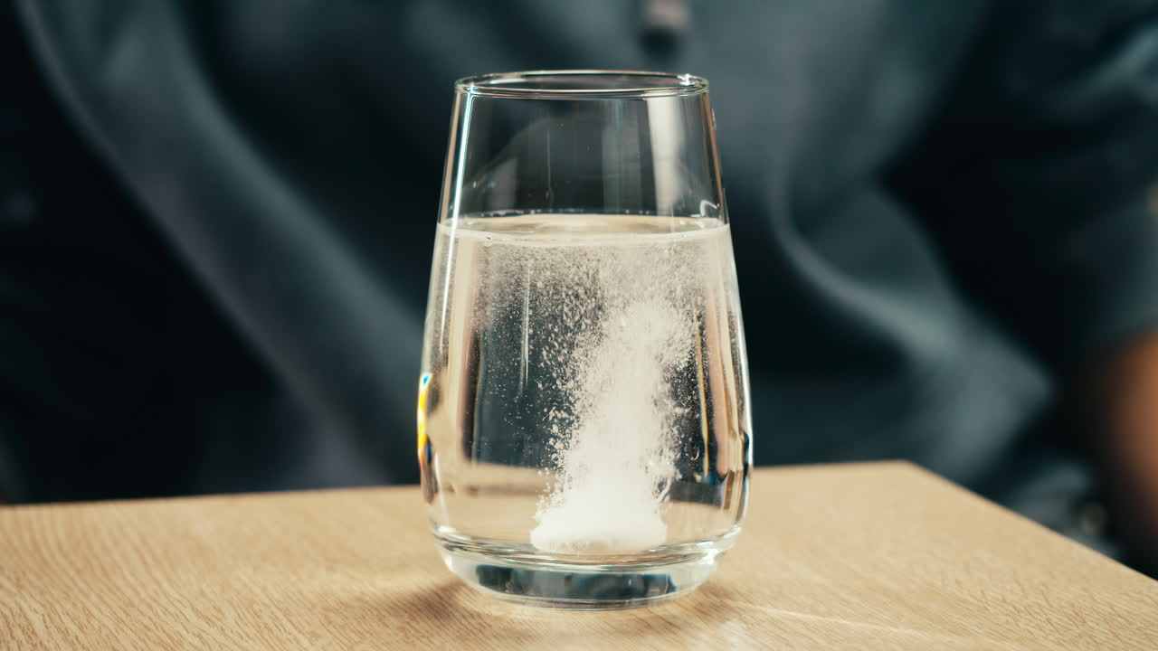 물에 용해되는 알약