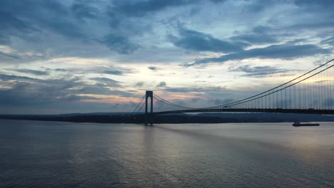 an aerial view over gravesend bay in brooklyn, ny