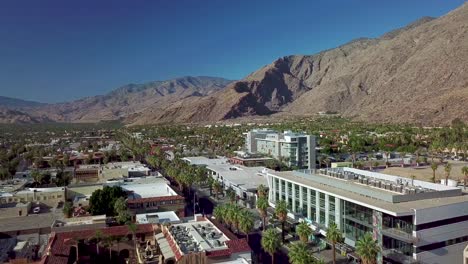 drone aerial establishing shot of palm springs california 5