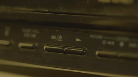 close up view of video vhs device