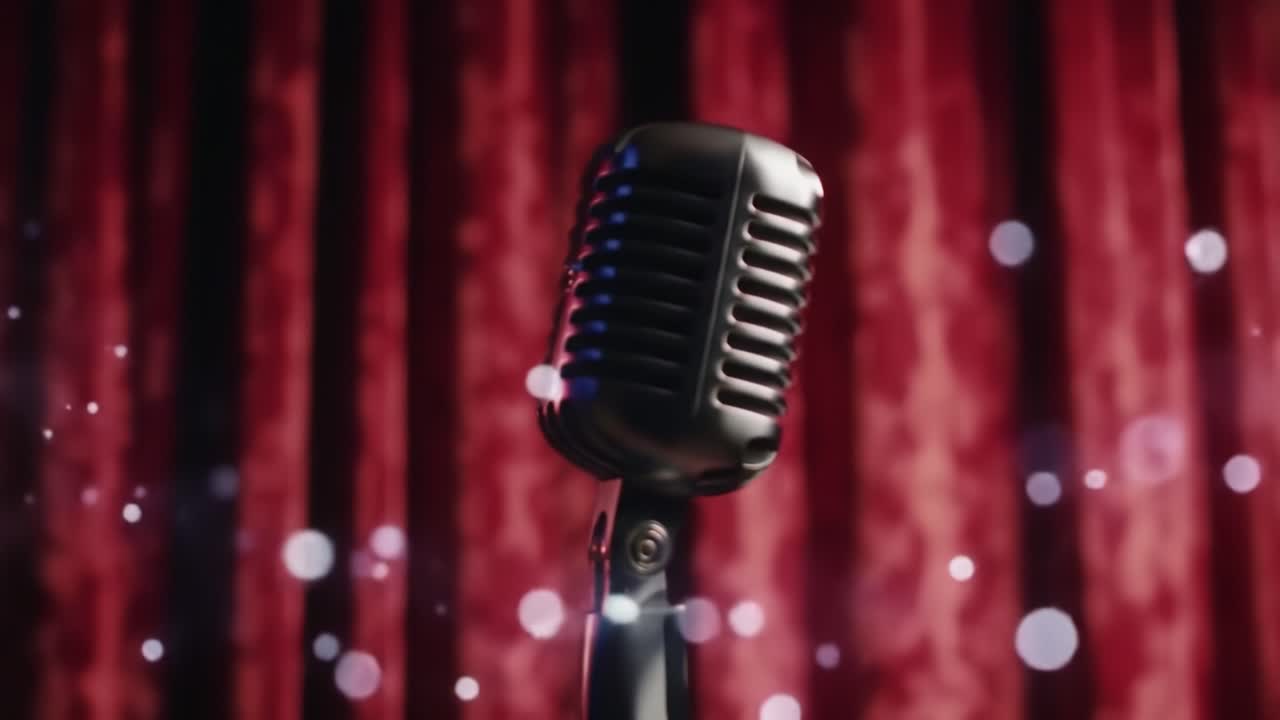 Microfono d'epoca sul palco