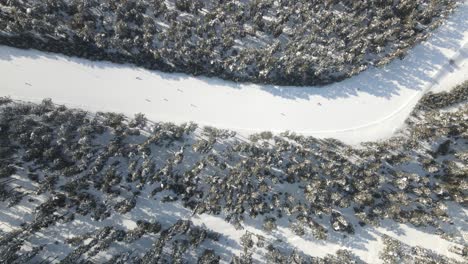 Blick-Von-Oben-Auf-Den-Skiweg