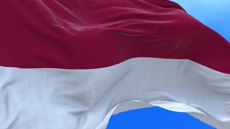 seamless loop of indonesian flag.