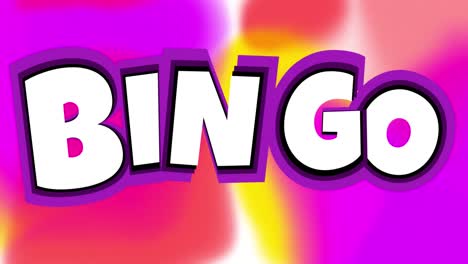 animation of bingo text over shapes