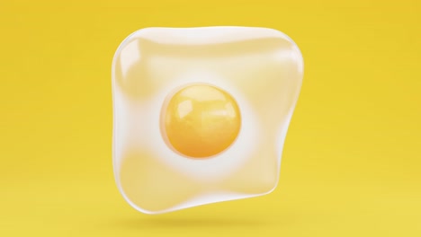 a raw floating egg motion graphics loop. food on colorful background. bright b-roll