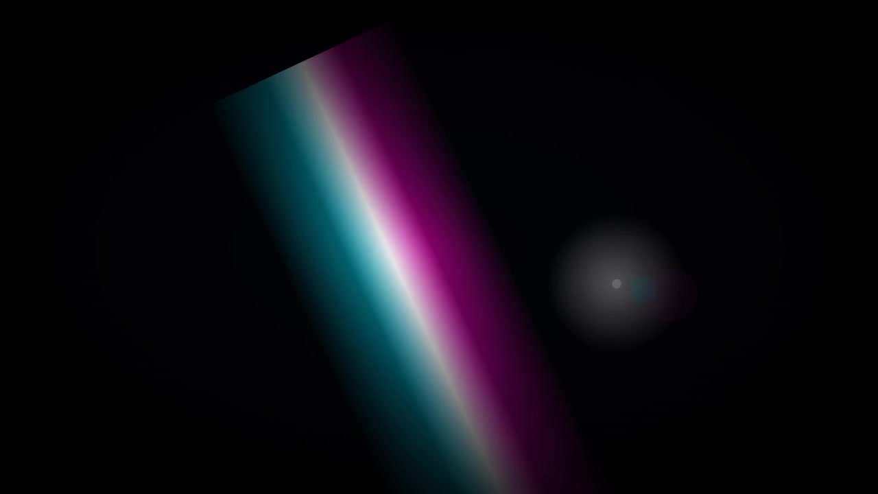 Bagliore di luce astratto e striscia sfumata su sfondo nero