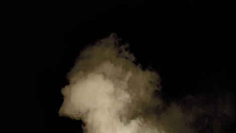 smoke billows upwards and fills the screen while simulated fire light pulses