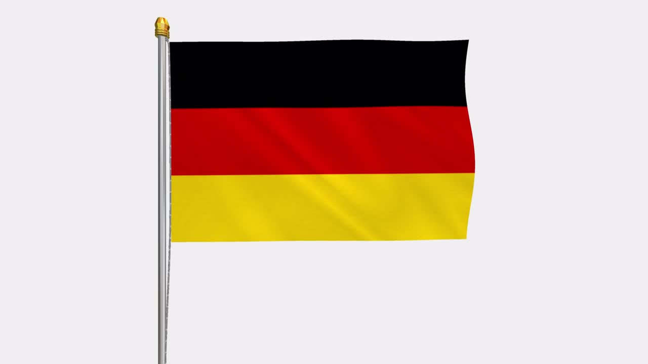 Bandiera della Germania che sventola al vento - alphachannel_266.mov