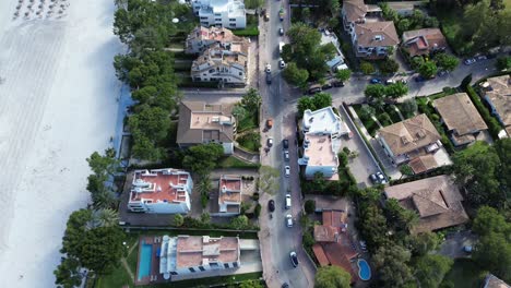 holiday expensive homes in mallorca balearic islands spain on the beach, aerial