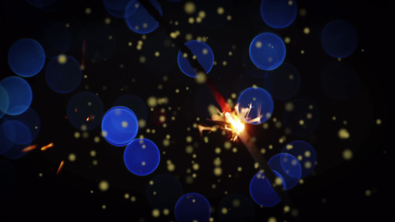 animación de fuegos artificiales sobre un fondo negro