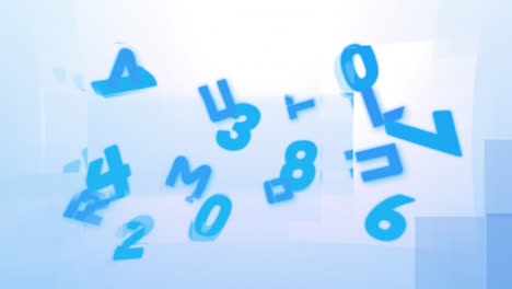 animation of letters and numbers changing on white background