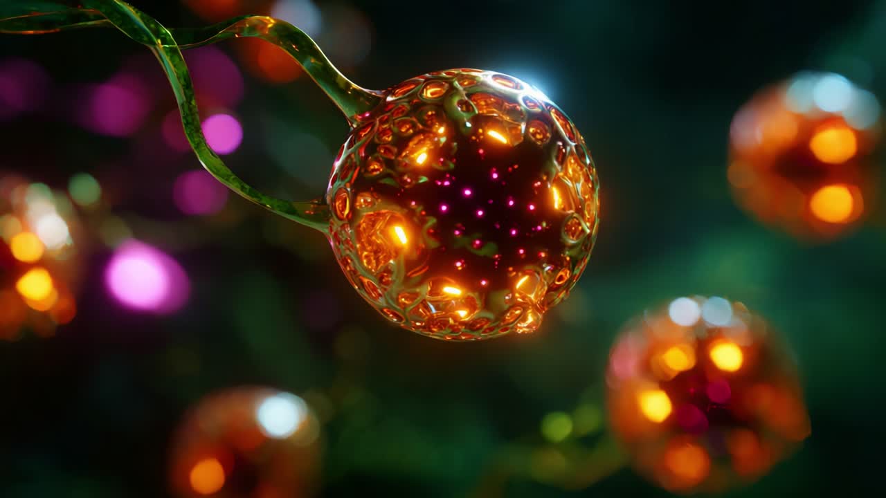 A Stunning Display of Bioluminescent Orbs Illuminating a Vibrant, Organic Environment with Intricate Details and a Mystical Glow, Capturing the Essence of Nature's Wonders in a Surreal Setting