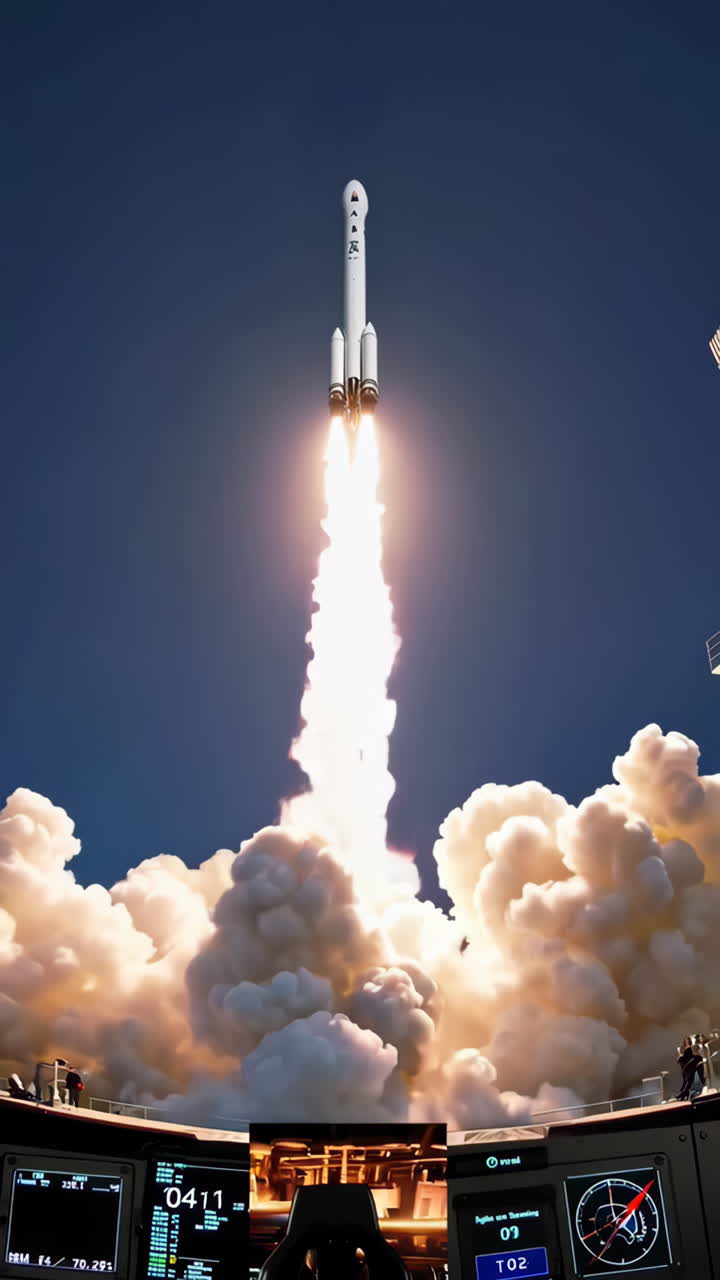 Rocket Launch from Control Panel View