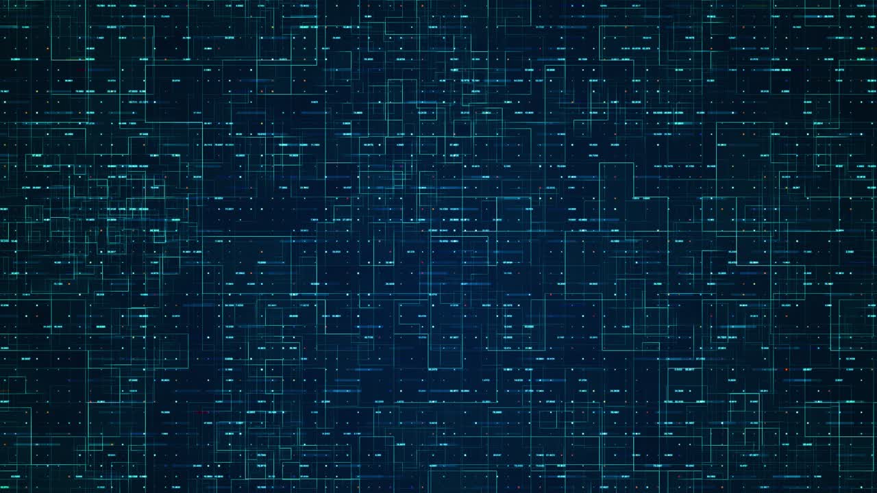Abstract Technology Background with Animated Circuit Lines and Futuristic Digital Data Grid Motion