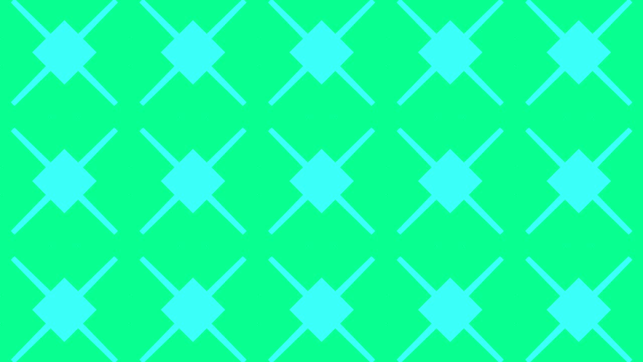 기하학적 추상적인 루핑 배경은 녹색 십자가입니다.