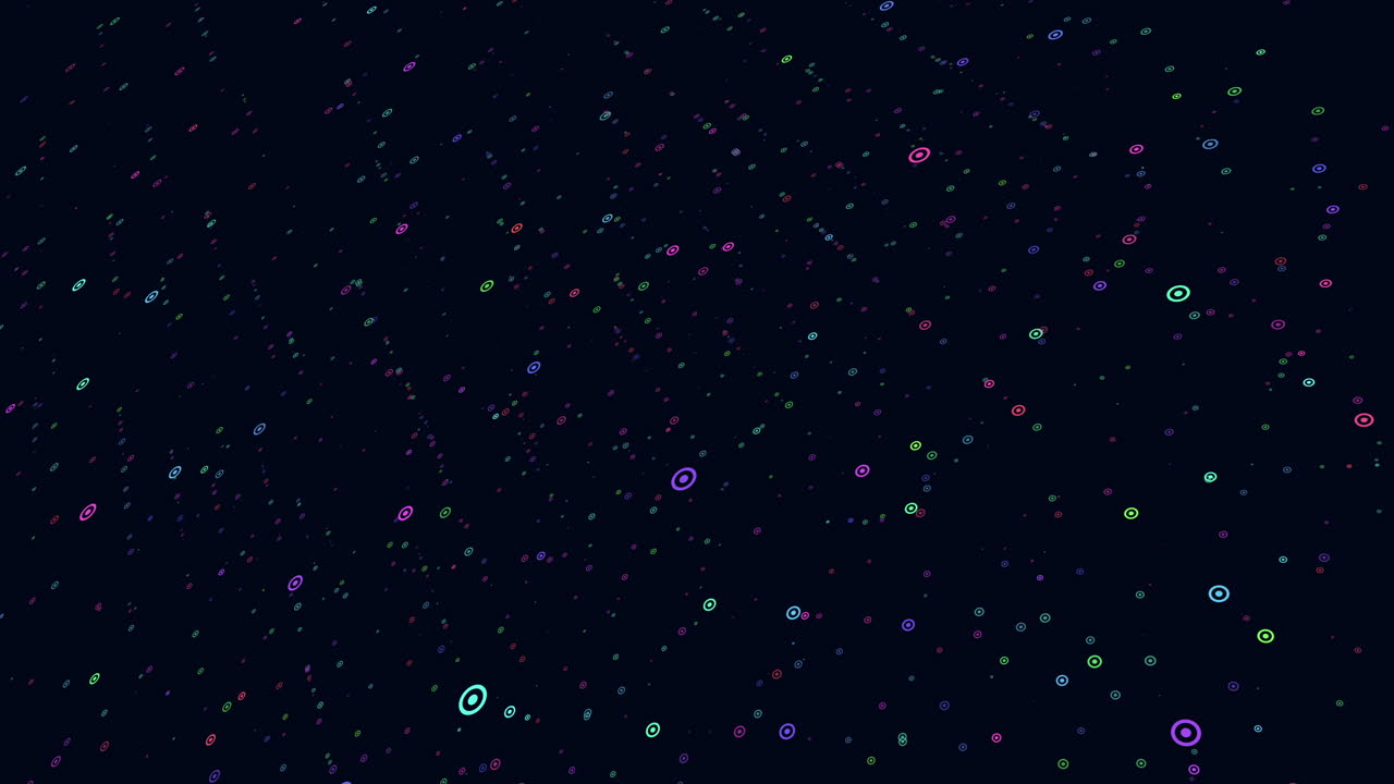 Colorful snowflake pattern on a black background