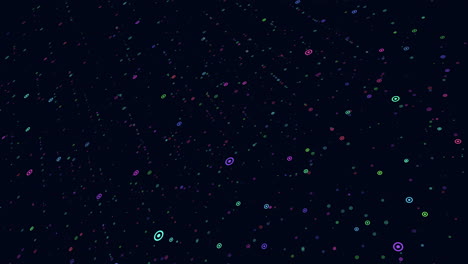 colorful snowflake pattern on a black background
