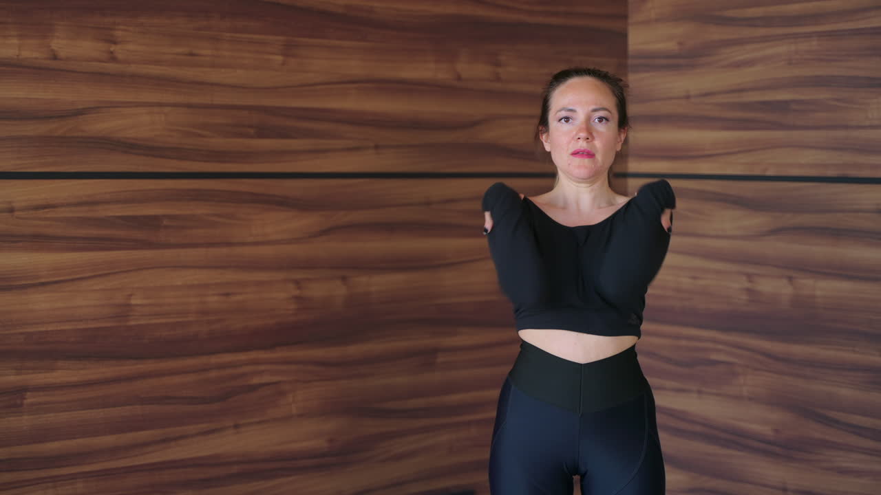 운동 을 준비 하는 여자