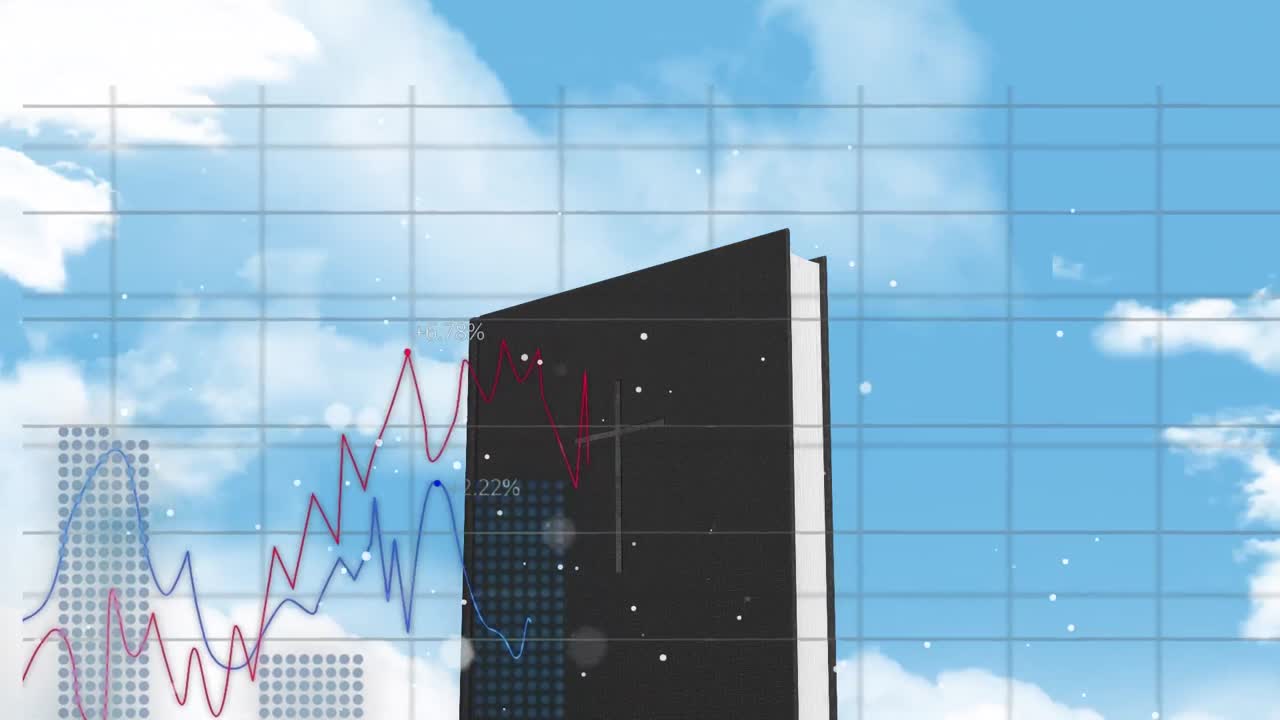 데이터 처리, 컴퓨터 서버 및 클라우드 상의 데이터 처리 애니메이션