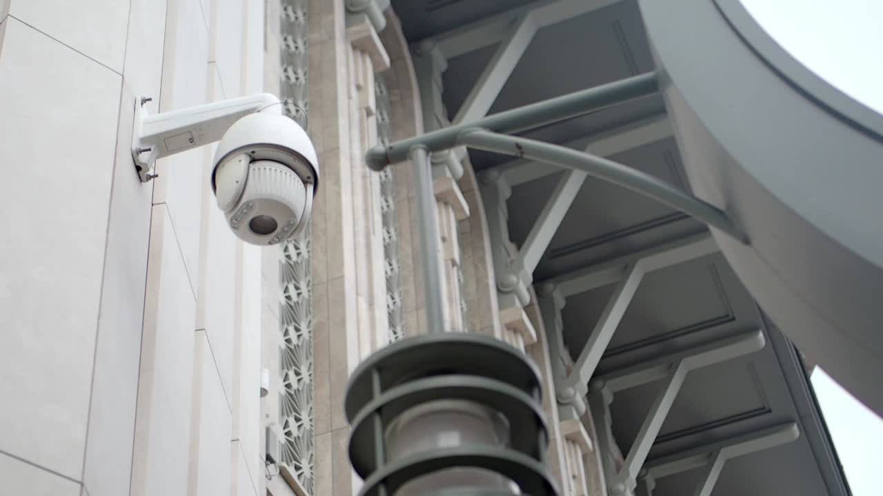Security Camera on Building Exterior
